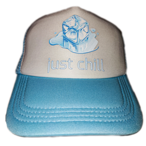 Just chill White on Baby Blue Snapback