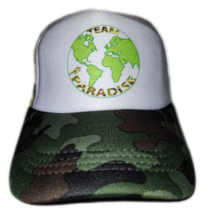 Team Paradise White on Camo Snapback