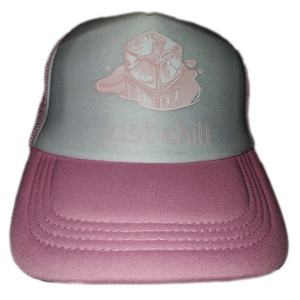 Just chill White on Baby Pink Snapback